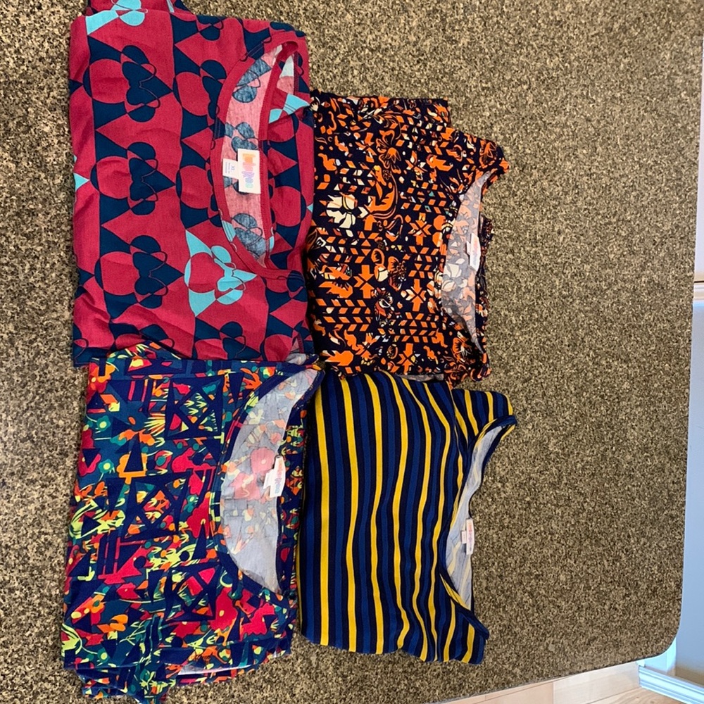 Lot of Four LuLaRoe Irma Tops XL